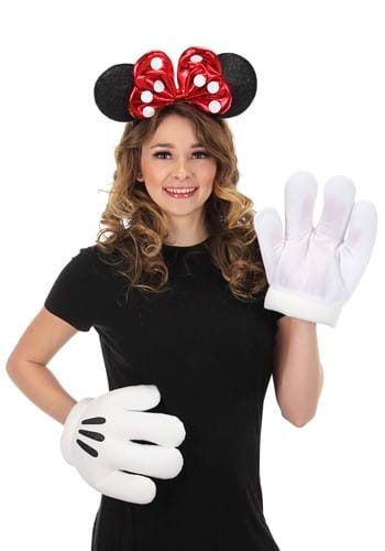 Minnie Glitter Headband &amp; Gloves Set