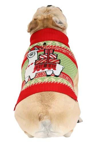 Llama Holiday Dog Sweater