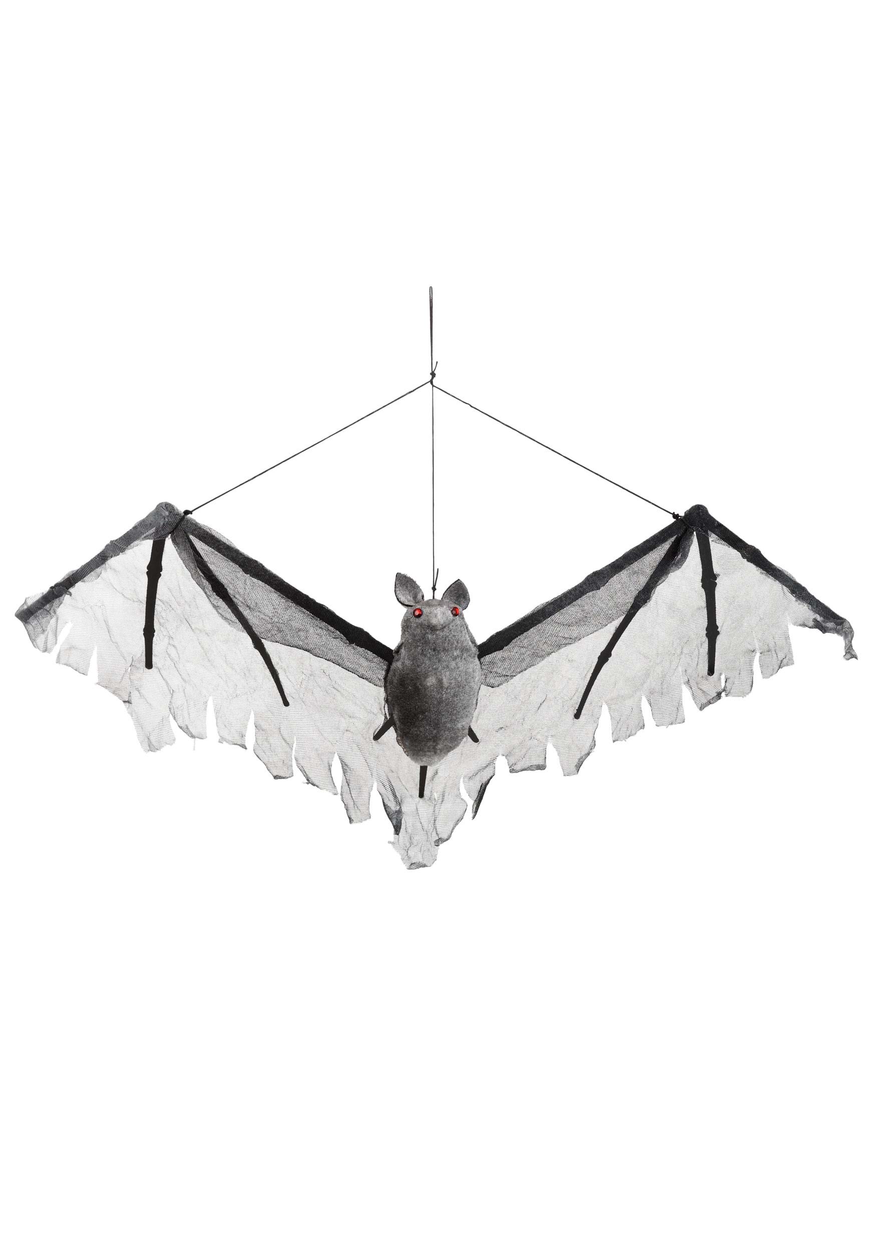 Hanging Gray Halloween Bat Decoration | Animal Decorations