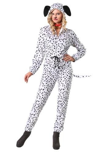 Women&#39;s Cozy Dalmatian Costume Jumpsuit