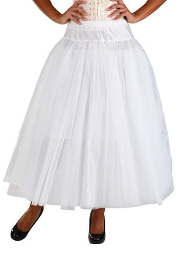 Long Full Length White Deluxe Petticoat