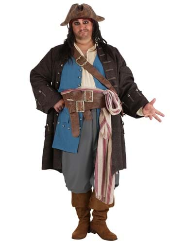 Men&#39;s Plus Size Authentic Captain Jack Sparrow Costume