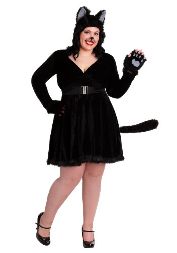 Plus Size Black Cat Costume for Women