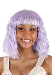 Women's Light Purple Wavy Wig