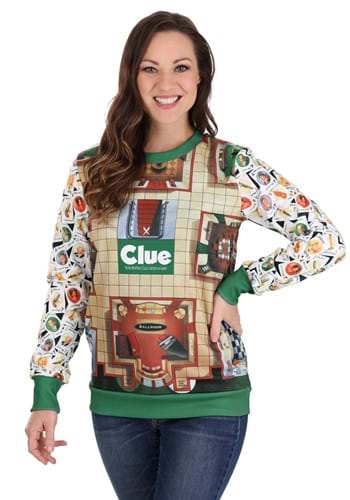 Adult Clue Board Game Mansion Sweater