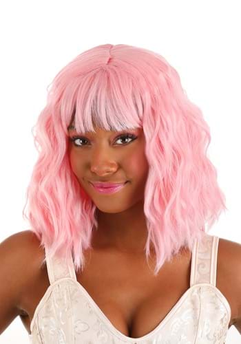 Women&#39;s Light Pink Wavy Wig