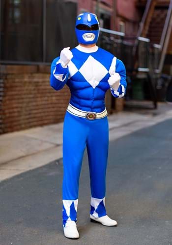 Men&#39;s Power Rangers Blue Ranger Muscle Costume