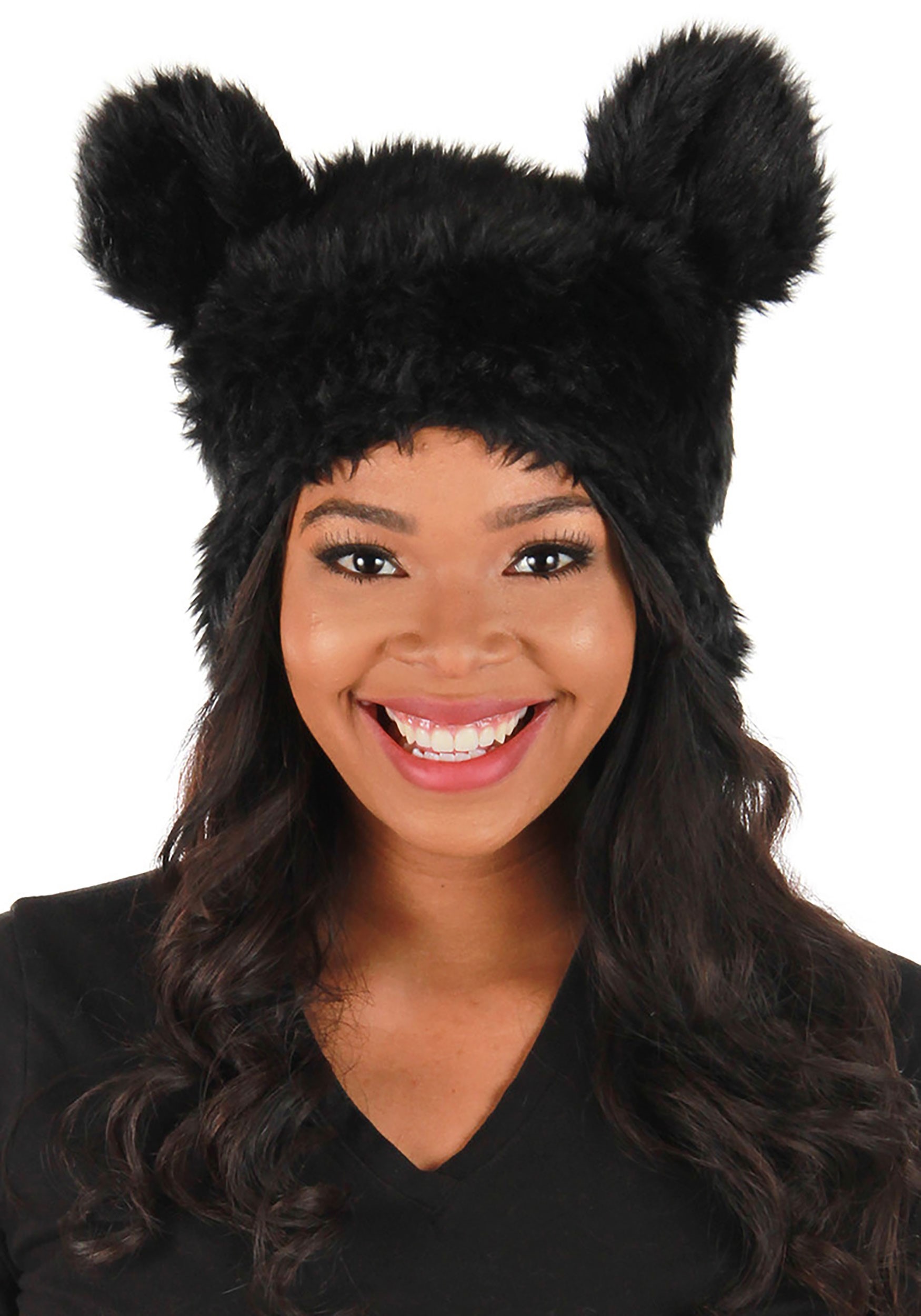 Plush Black Bear Costume Hat