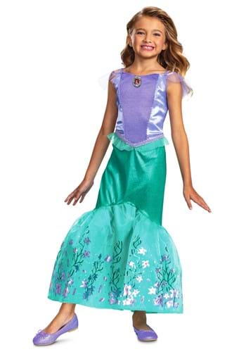 Little Mermaid Girl&#39;s Deluxe Ariel Costume Dress