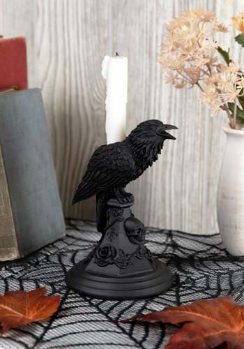 Poe&#39;s Raven Candle Stick Holder Decoration