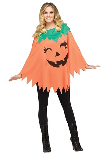 Women&#39;s Pumpkin Poncho Costume