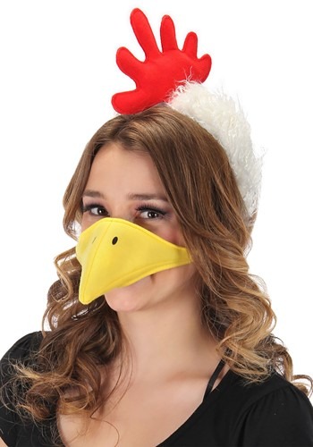 Plush Chicken Headband &amp; Beak Kit