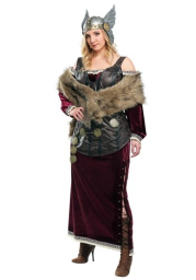 Women's Plus Size Viking Goddess Costume