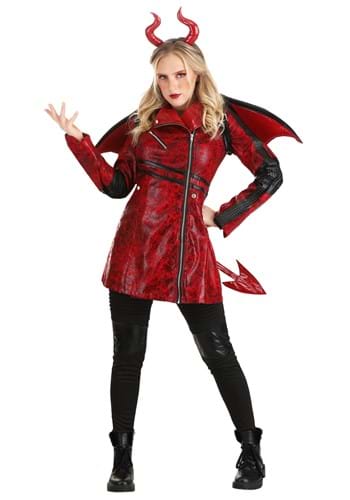 Women&#39;s Leather Devil Costume