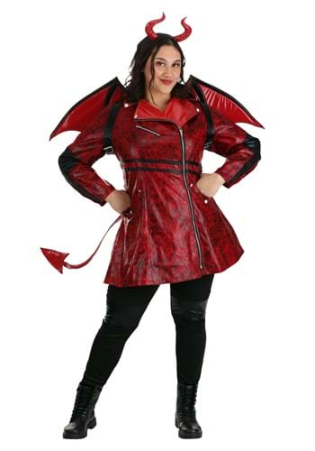 Women&#39;s Plus Size Leather Devil Costume