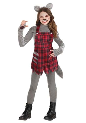 Girl&#39;s Plaid Werewolf Costume