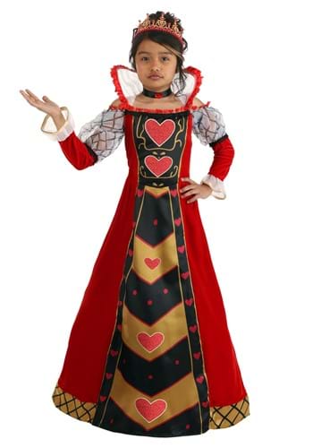 Girl&#39;s Premium Queen of Hearts Costume
