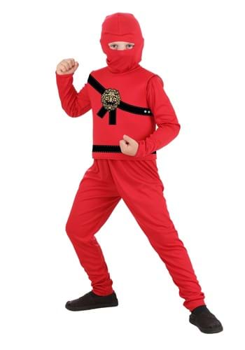 Kid&#39;s Red Ninja Master Costume