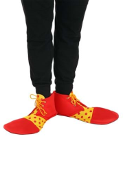 Adult Bright Clown Costume Shoes