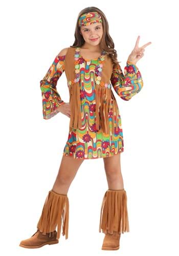 Girl&#39;s Woodstock Flower Hippie Costume