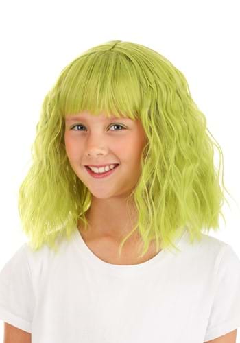 Girl&#39;s Mossy Green Wavy Wig