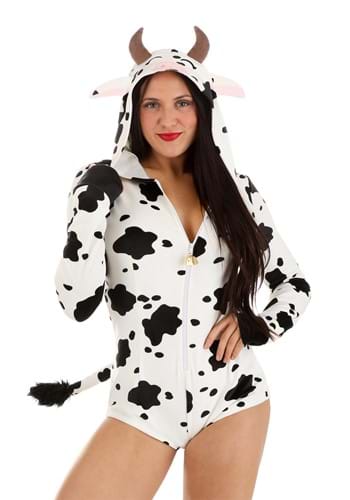 Women&#39;s Cow Costume Romper