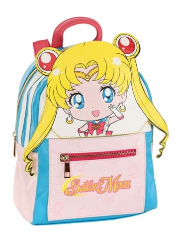 Sailor Moon Face Pink &amp; Blue Backpack