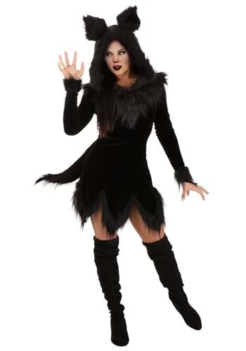 Women&#39;s Black Wolf Costume