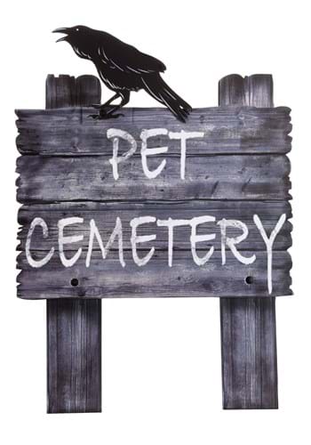 Witch Way Pet Cemetery Sign Halloween Prop