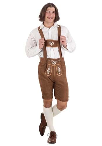 Men&#39;s Classic Brown Lederhosen Oktoberfest Costume