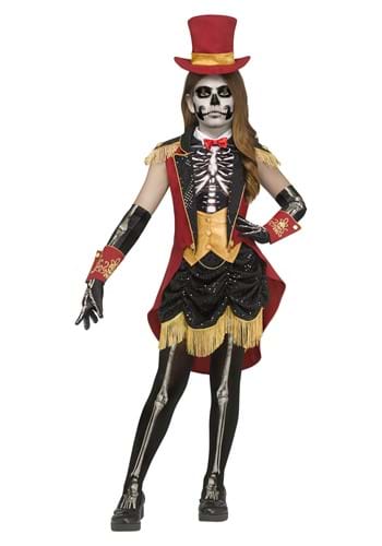 Girl&#39;s Skeletal Ringleader Costume
