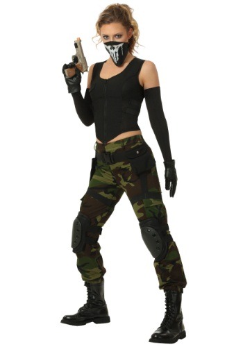Plus Size Fighting Soldier Women&#39;s Costume