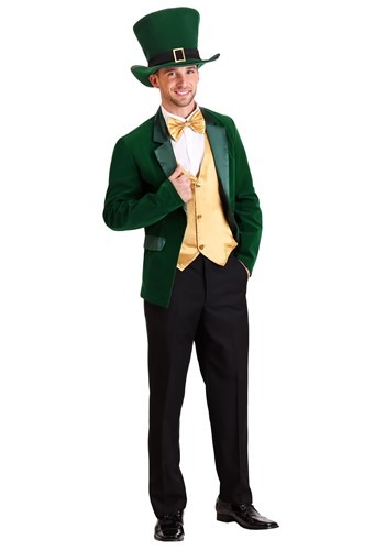Men&#39;s Gold and Green Leprechaun Costume