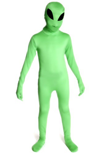 Kid&#39;s Glow Alien Morphsuit Costume