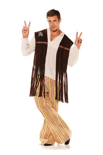 Fringe Hippie Vest Costume for Adults
