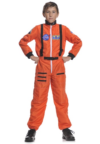 Kid&#39;s Orange Astronaut Costume