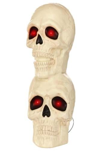 27.5&quot; Stacked Sound Activated Skulls with Light Up Eyes Prop