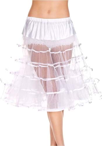 Women&#39;s Knee Length White Petticoat