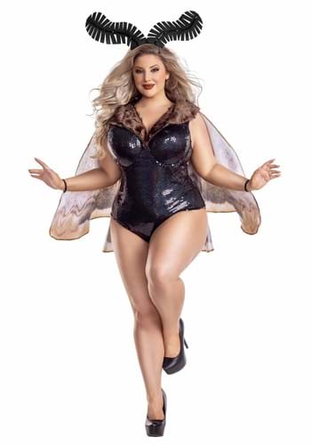 Plus Size Sexy Midnight Moth Costume for Women