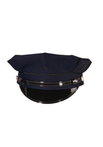 Adult Deluxe 8 Point Navy Blue Police Costume Hat