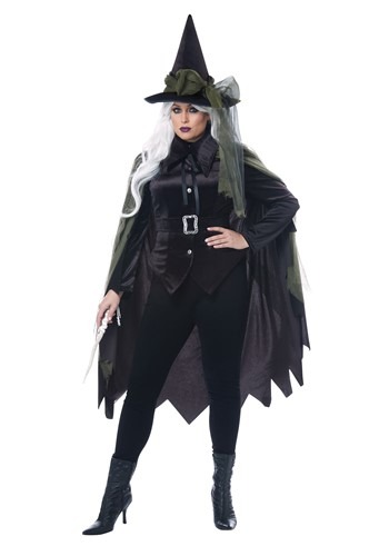 Women&#39;s Plus Size Gothic Witch Costume