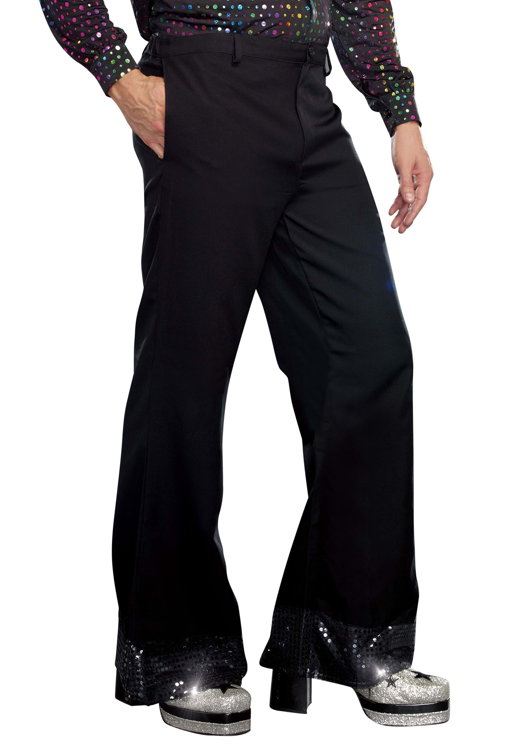 Black Disco Costume Pants for Men | Disco Accessories