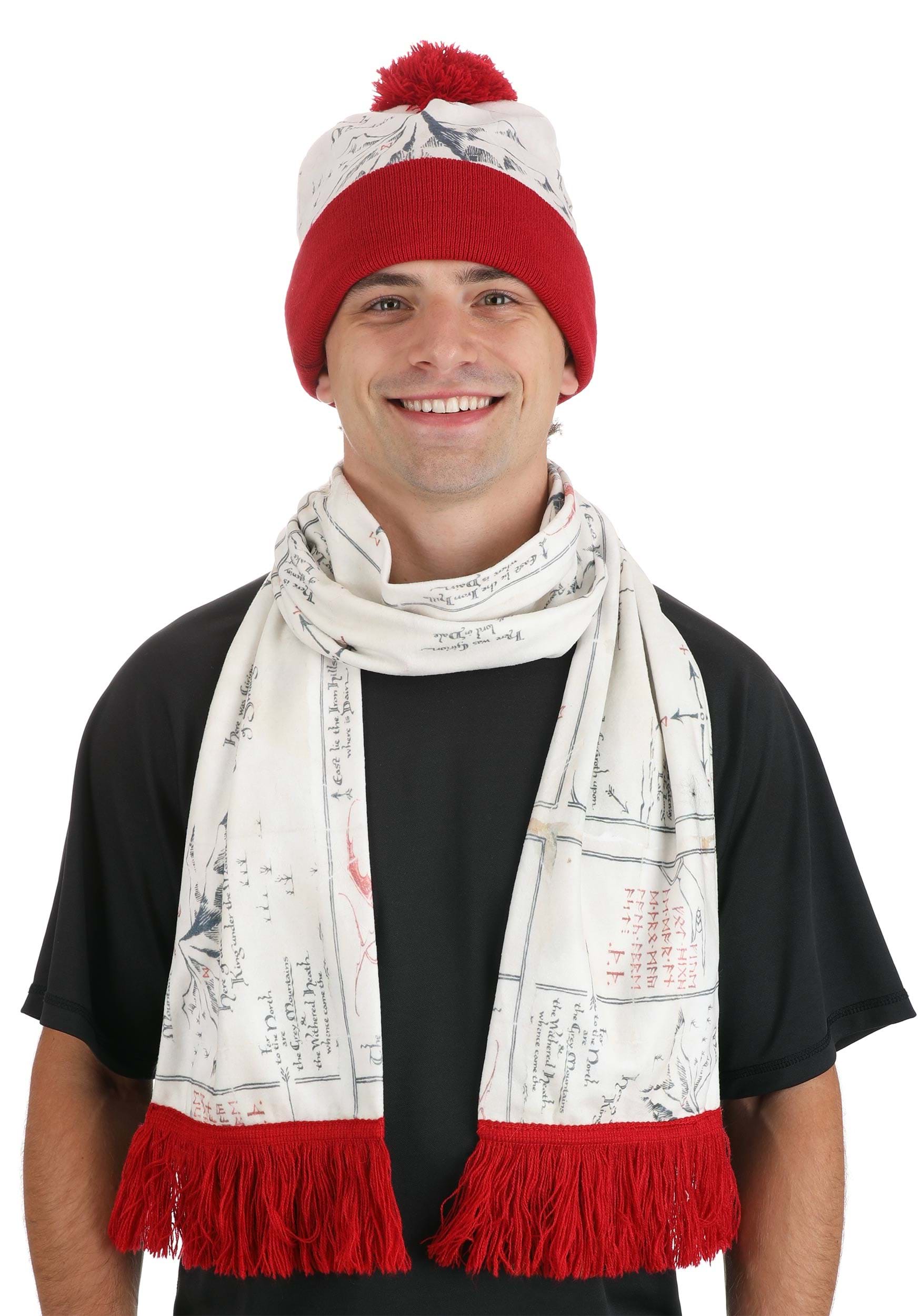 Hobbit Knit Hat & Scarf Adult Set | Winter Accessories