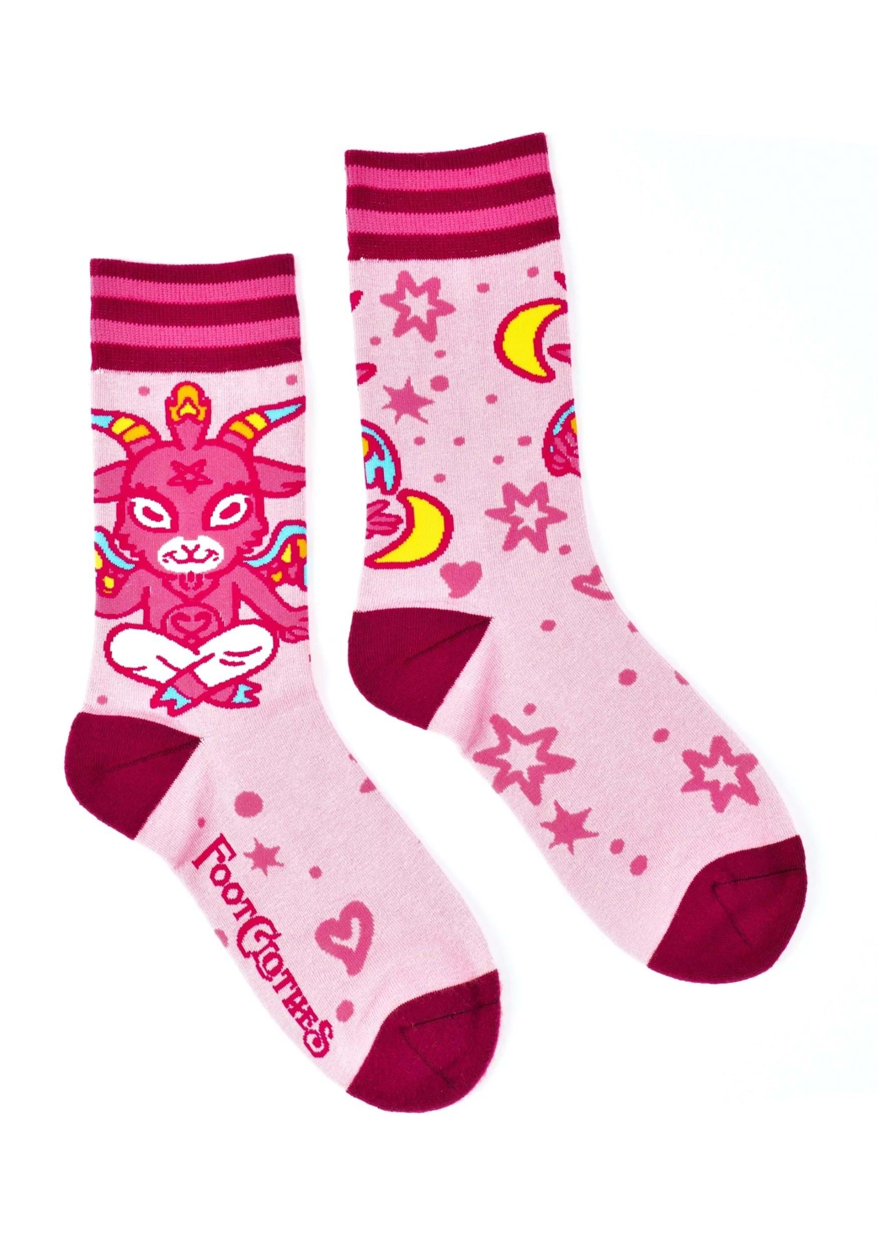 Cute Baphomet Goat Adult Socks | Halloween Socks