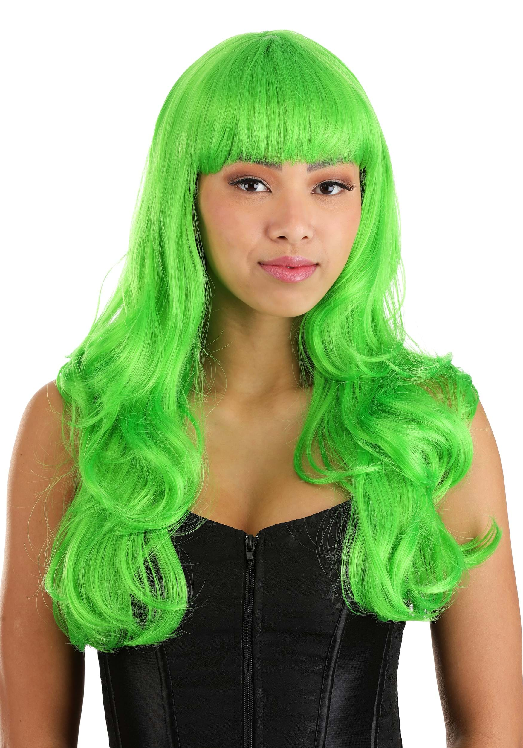 Bright Green Full Wavy Women