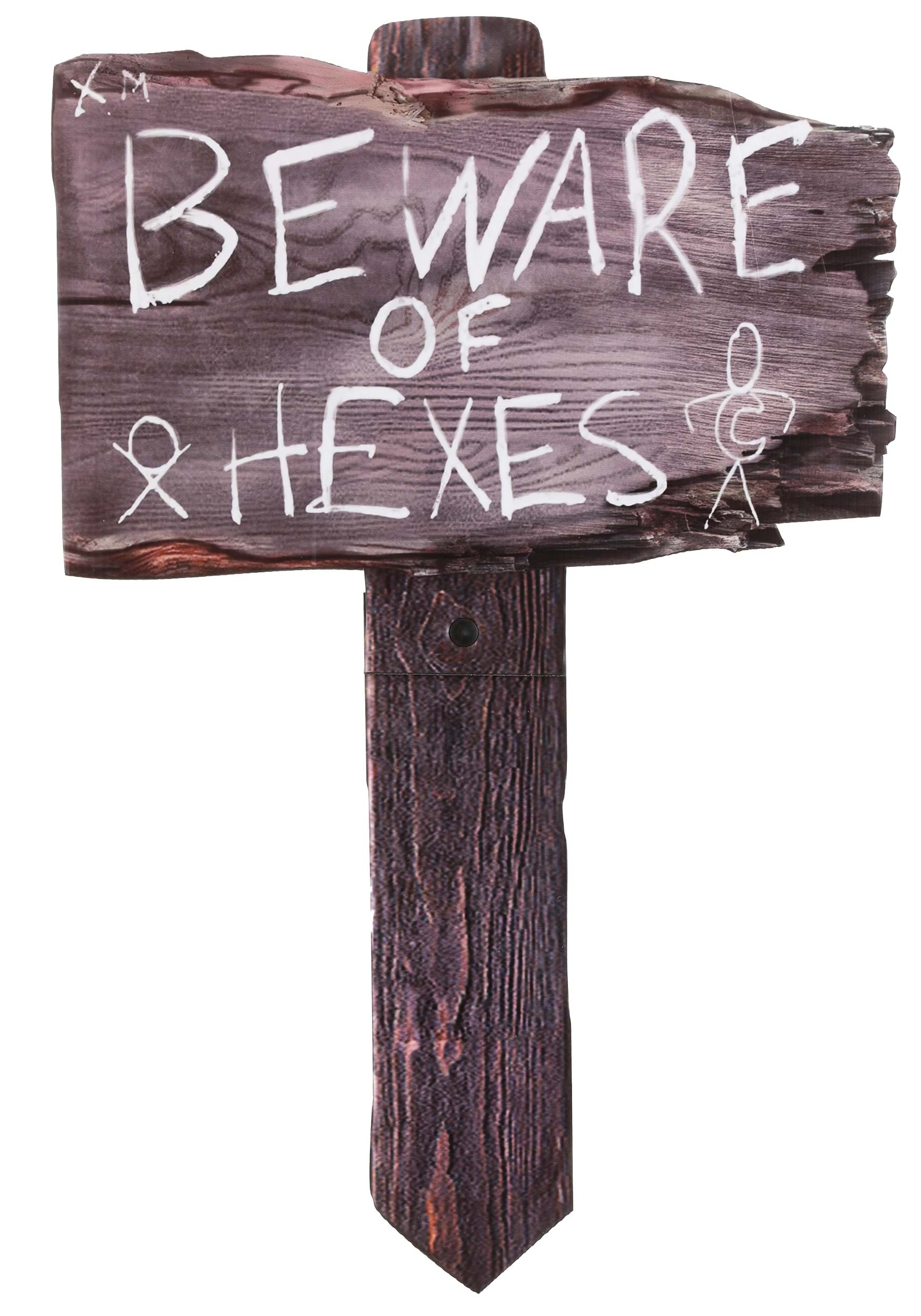 Witch Way Beware of Hexes Sign Prop | Halloween Signs