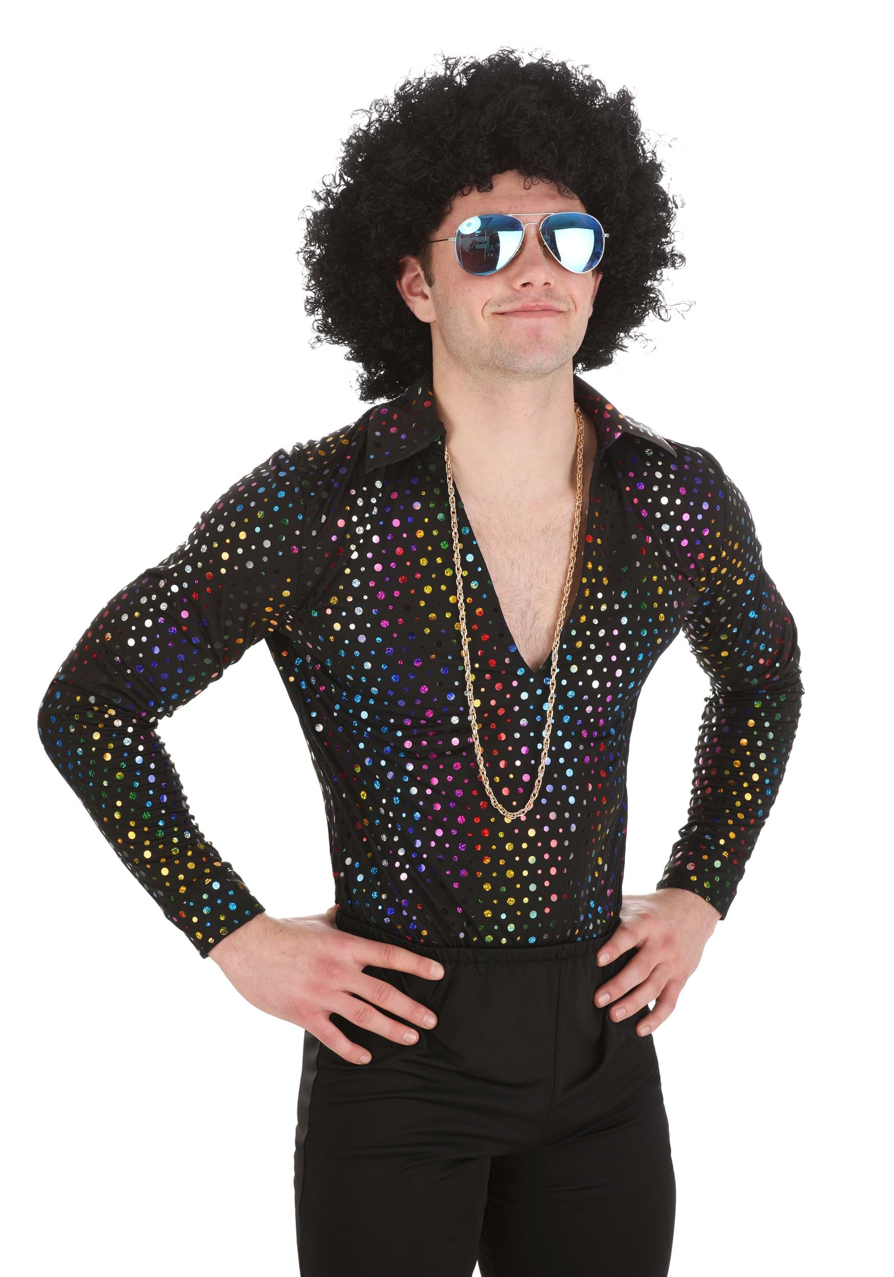 Dazzling Disco Men's Costume Shirt | Adult Disco Costumes