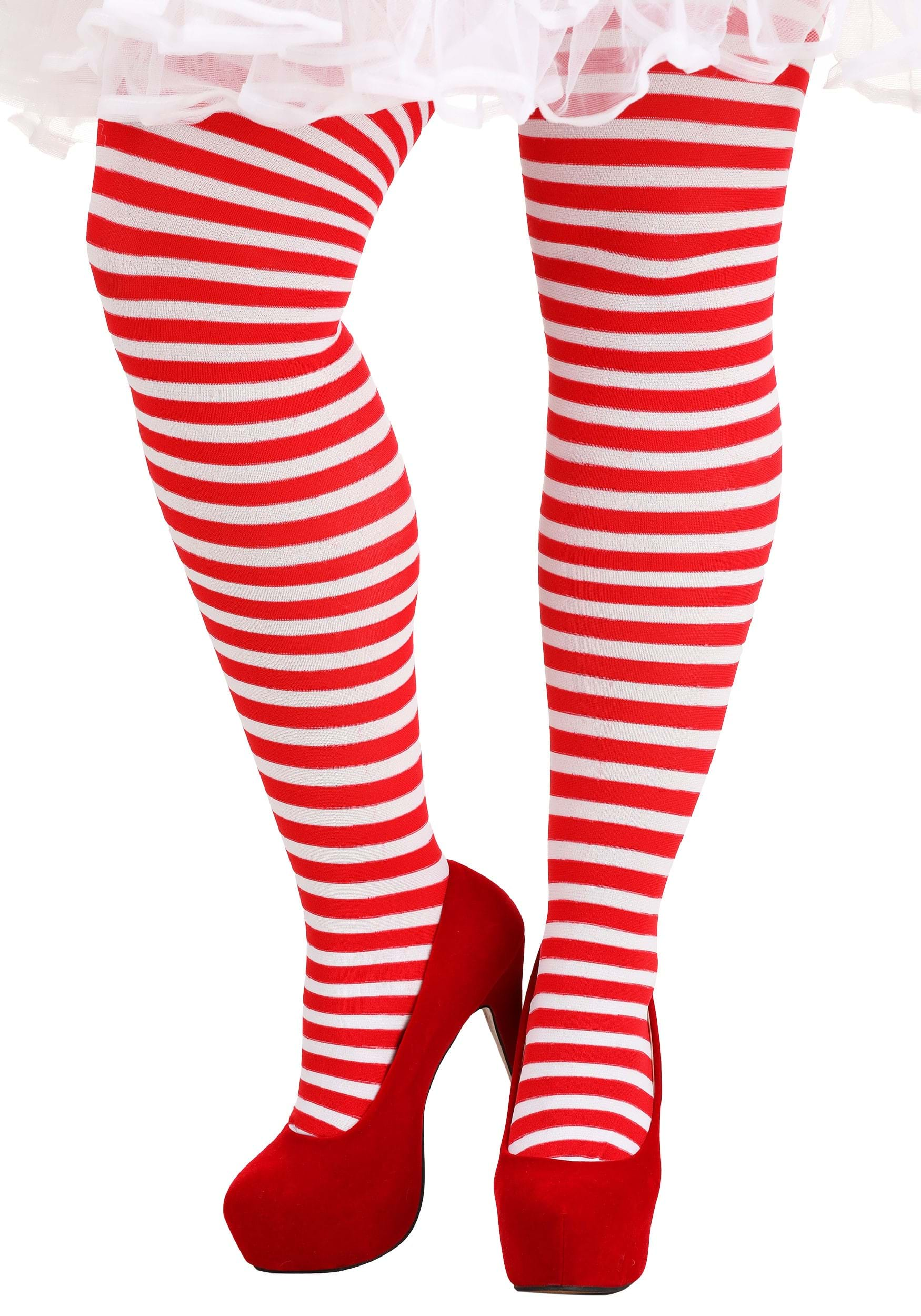 Plus Size Candy Stripe Women's Tights