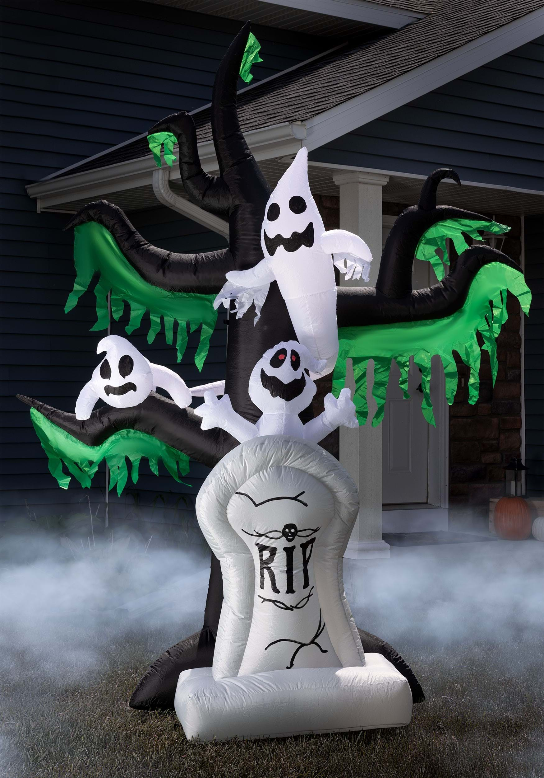 7.25FT Haunted Ghost Tree with Tombstone Inflatable Halloween Prop | Halloween Inflatables