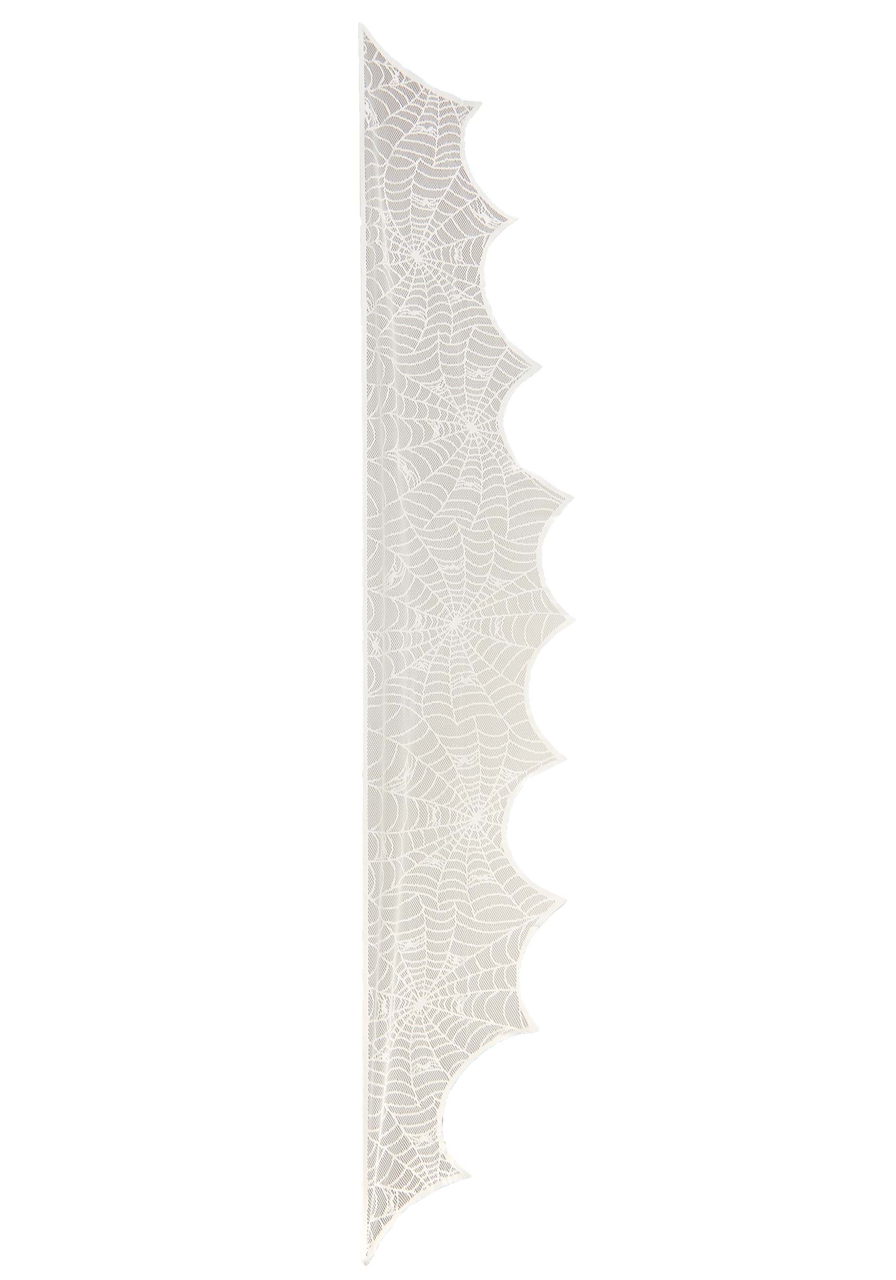 White Spider Web Mantel Scarf Halloween Decoration | Indoor Decorations